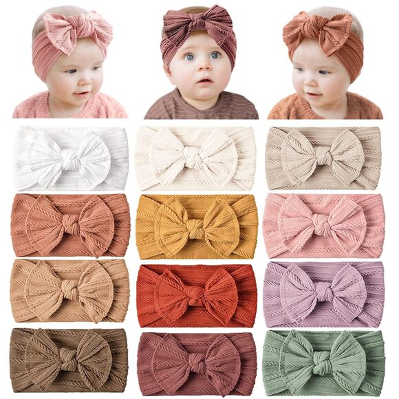 Soft & Stretchy 12-Pack Baby Hair Accessories – Perfect for Newborns & Toddlers - Picture 1 of 7